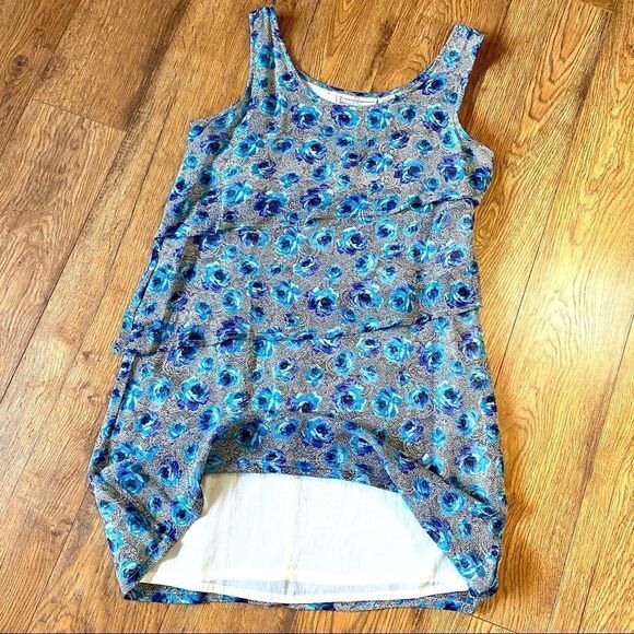 SACRED THREADS BOHO SYMMETRICALLY LAYERED FLORAL DRESS S/M NWT - Picture 11 of 13